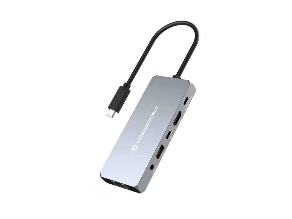 [DONN22G] Conceptronic DONN22G laptop dock/port replicator Wired USB 3.2 Gen 2 (3.1 Gen 2) Type-C Grey