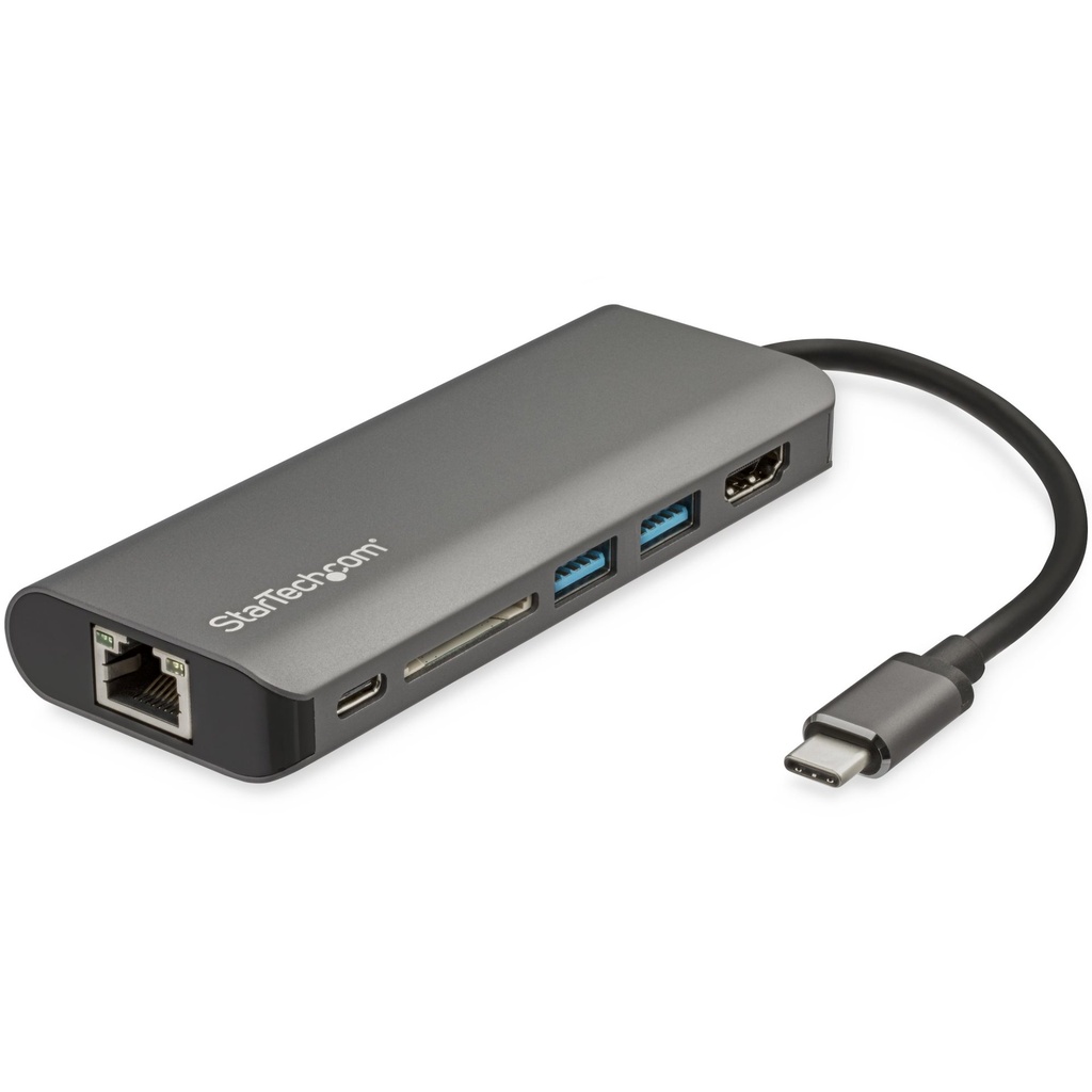 [DKT30CSDHPD3] StarTech.com USB C Multiport Adapter - USB-C Travel Dock to 4K HDMI, 3x USB 3.0 Hub, SD/SDHC, GbE, 60W PD 3.0 Pass-Through - USB Type-C/Thunderbolt 3 - Replaces DKT30CSDHPD