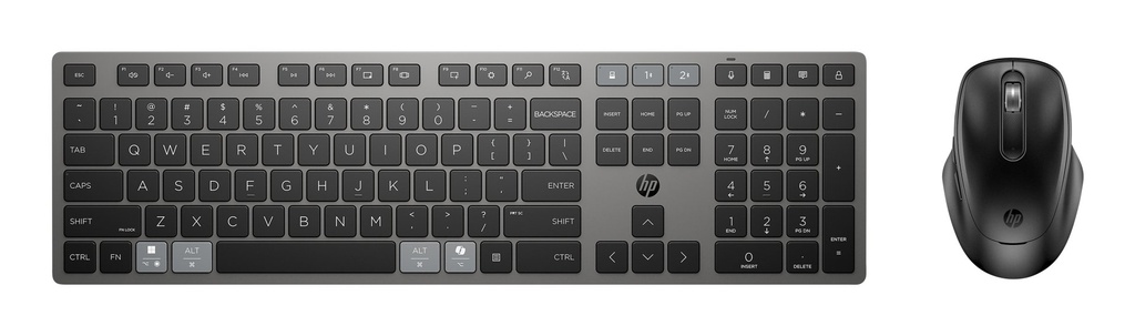 HP Combinazione di tastiera e mouse wireless ricaricabili multidispositivo 720