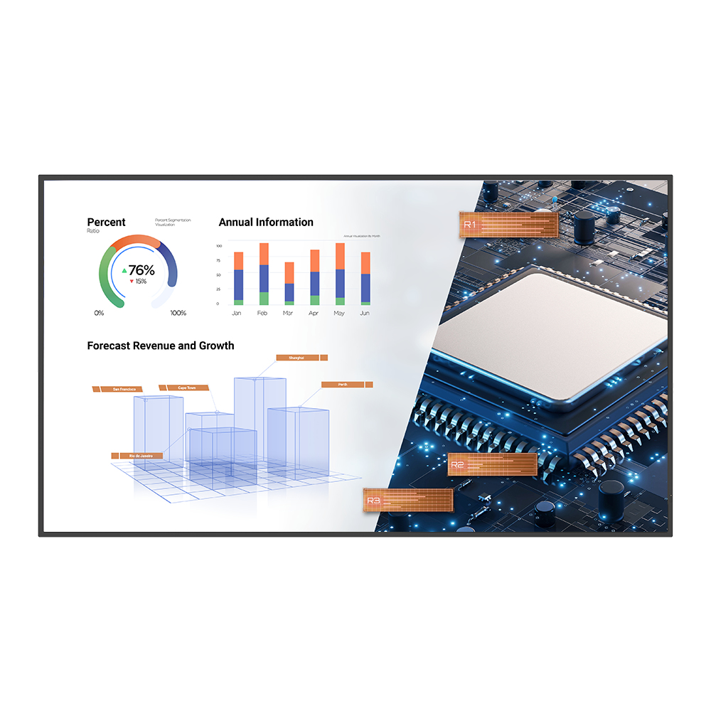 [9H.F89PT.DEA] BenQ ST7502S Digital signage flat panel 190.5 cm (75") LCD 400 cd/m² 4K Ultra HD Black Built-in processor Android 8.0 18/7