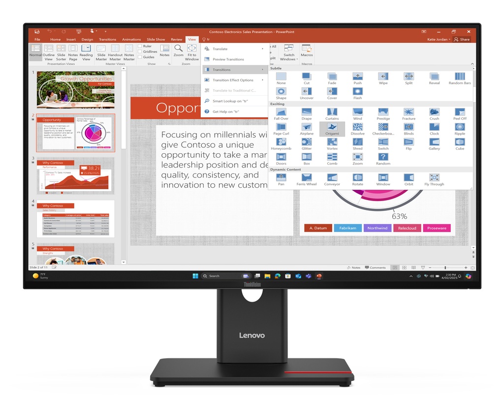 [64A5MAT6EU] Lenovo ThinkVision T27-40 computer monitor 68.6 cm (27") 1920 x 1080 pixels Full HD LED Black