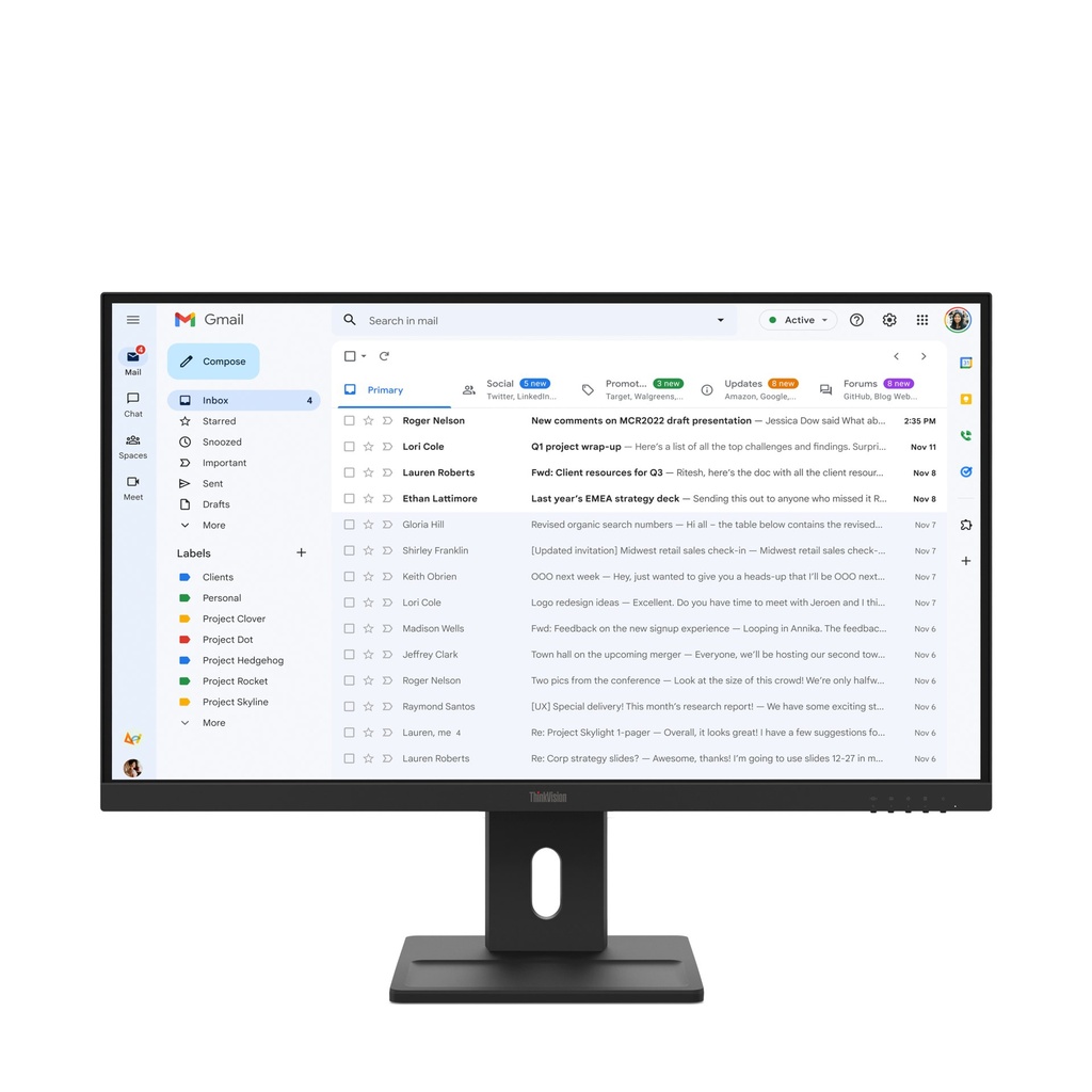 [64BCMAT4EU] Lenovo ThinkVision E27-40 computer monitor 68.6 cm (27") 1920 x 1080 pixels Full HD LCD Black