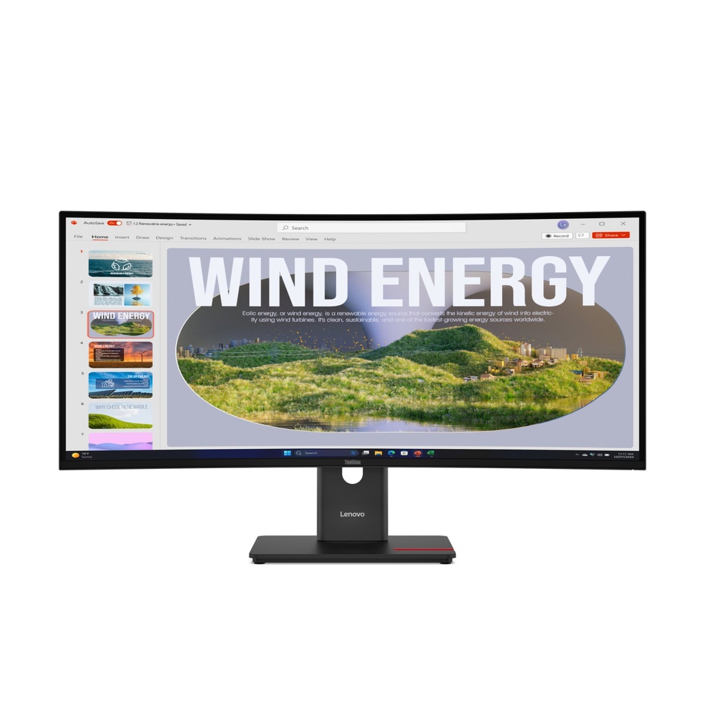 [64AEGAT1EU] Lenovo ThinkVision T34WD-40 computer monitor 86.4 cm (34") 3440 x 1440 pixels Wide Quad HD LED Black