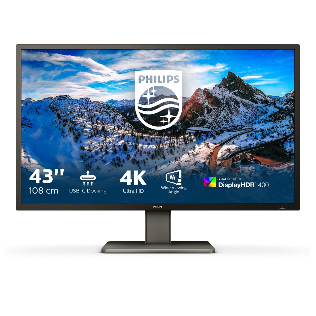 [439P1/00] Philips P Line 439P1/00 computer monitor 108 cm (42.5") 3840 x 2160 pixels 4K Ultra HD LCD Black