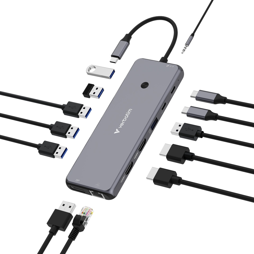 [32153] Verbatim CMH-13 USB Type-C 10000 Mbit/s Silver