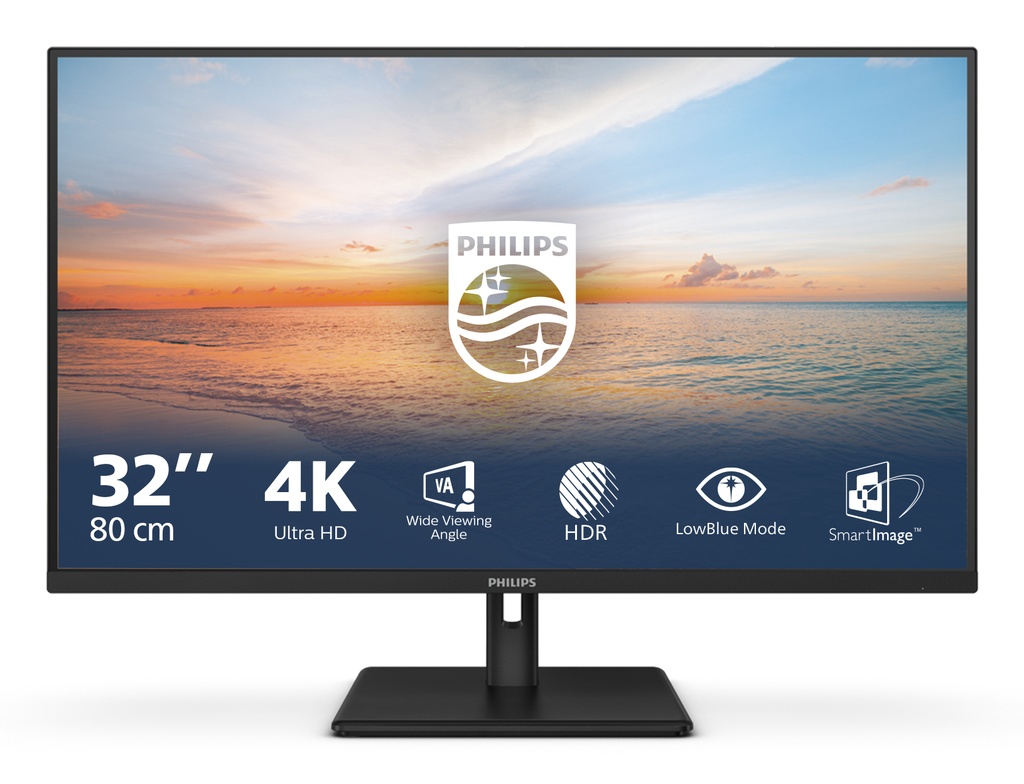 [32E1N1800LA/00] Philips 1000 series 32E1N1800LA/00 computer monitor 80 cm (31.5") 3840 x 2160 pixels 4K Ultra HD LCD Black