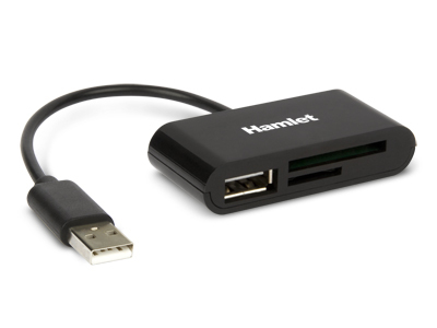 HAMLET USB-A CARD READER - 1 USB A