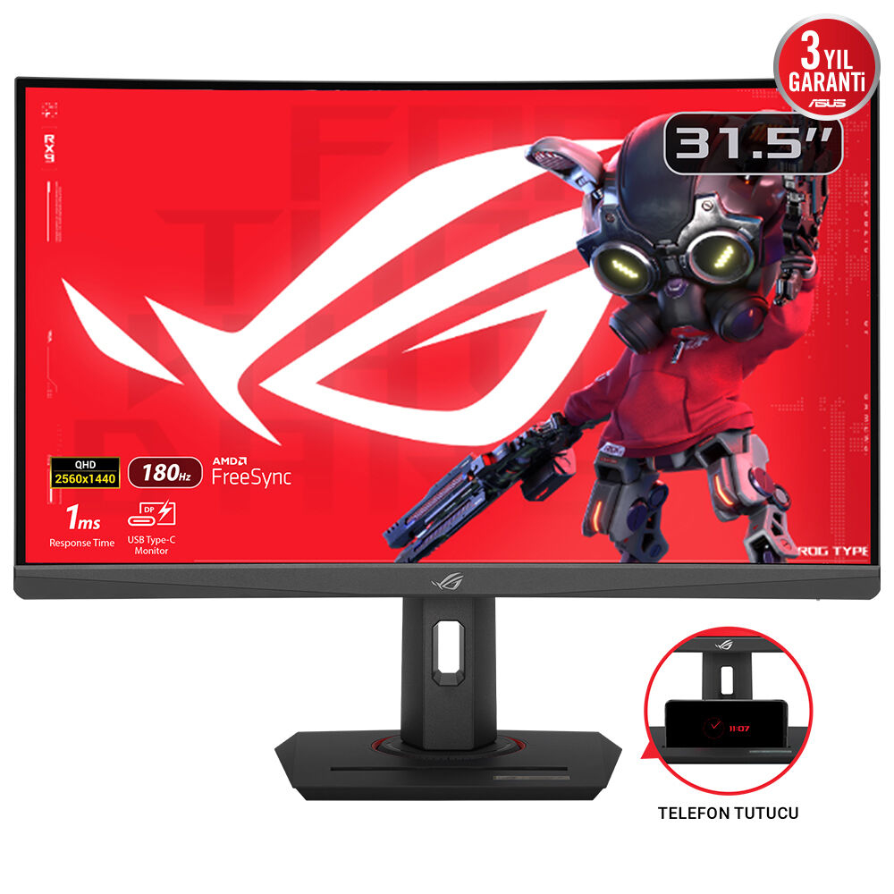 [90LM0AC0-B01970] ASUS ROG Strix XG32WCS computer monitor 80 cm (31.5") 2560 x 1440 pixels Quad HD LED Black