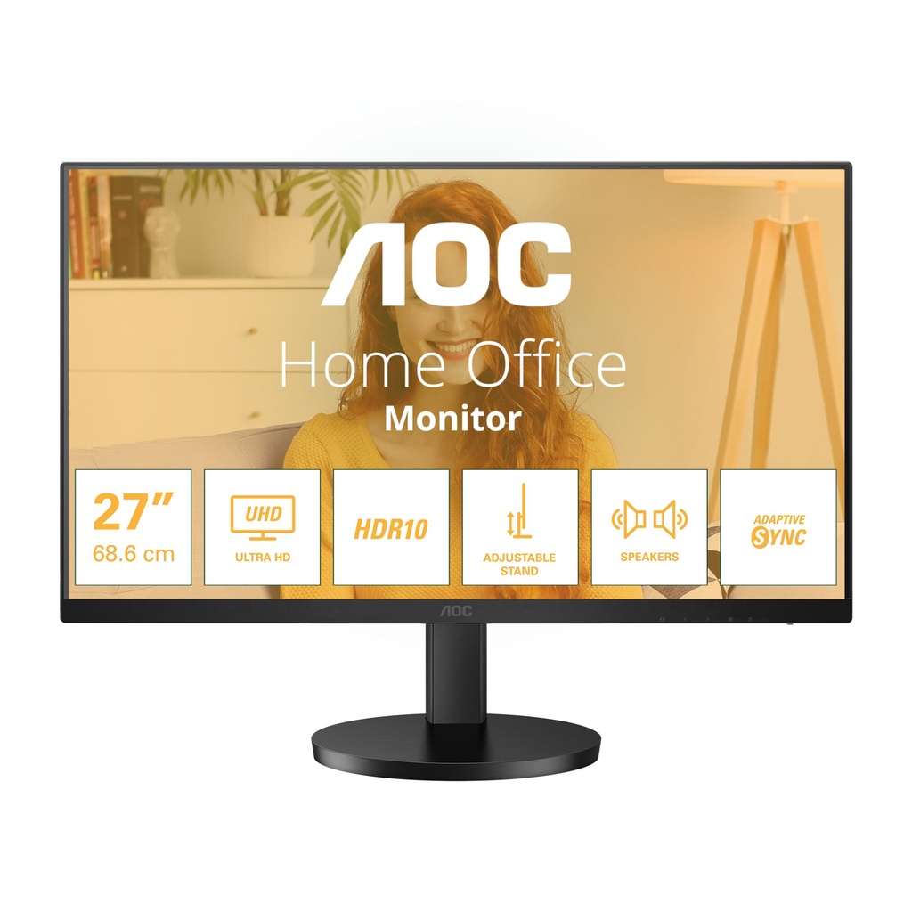 [U27B3AF] AOC U27B3AF computer monitor 68.6 cm (27") 3840 x 2160 pixels 4K Ultra HD LED Black