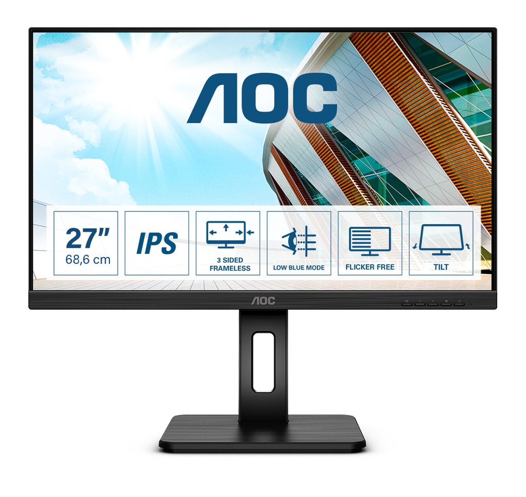 [27P2Q] AOC P2 27P2Q computer monitor 68.6 cm (27") 1920 x 1080 pixels Full HD LED Black