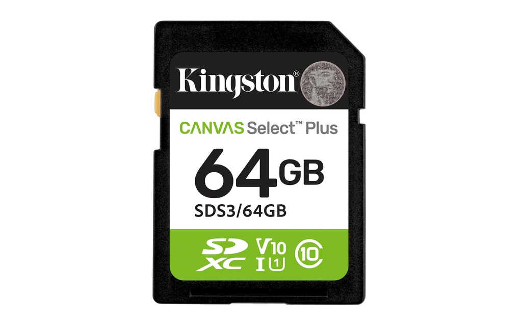 [SDS3/64GB] Kingston Technology 64GB SDXC Canvas Select Plus Gen3 100MB/s C10 UHS-I U1 V10