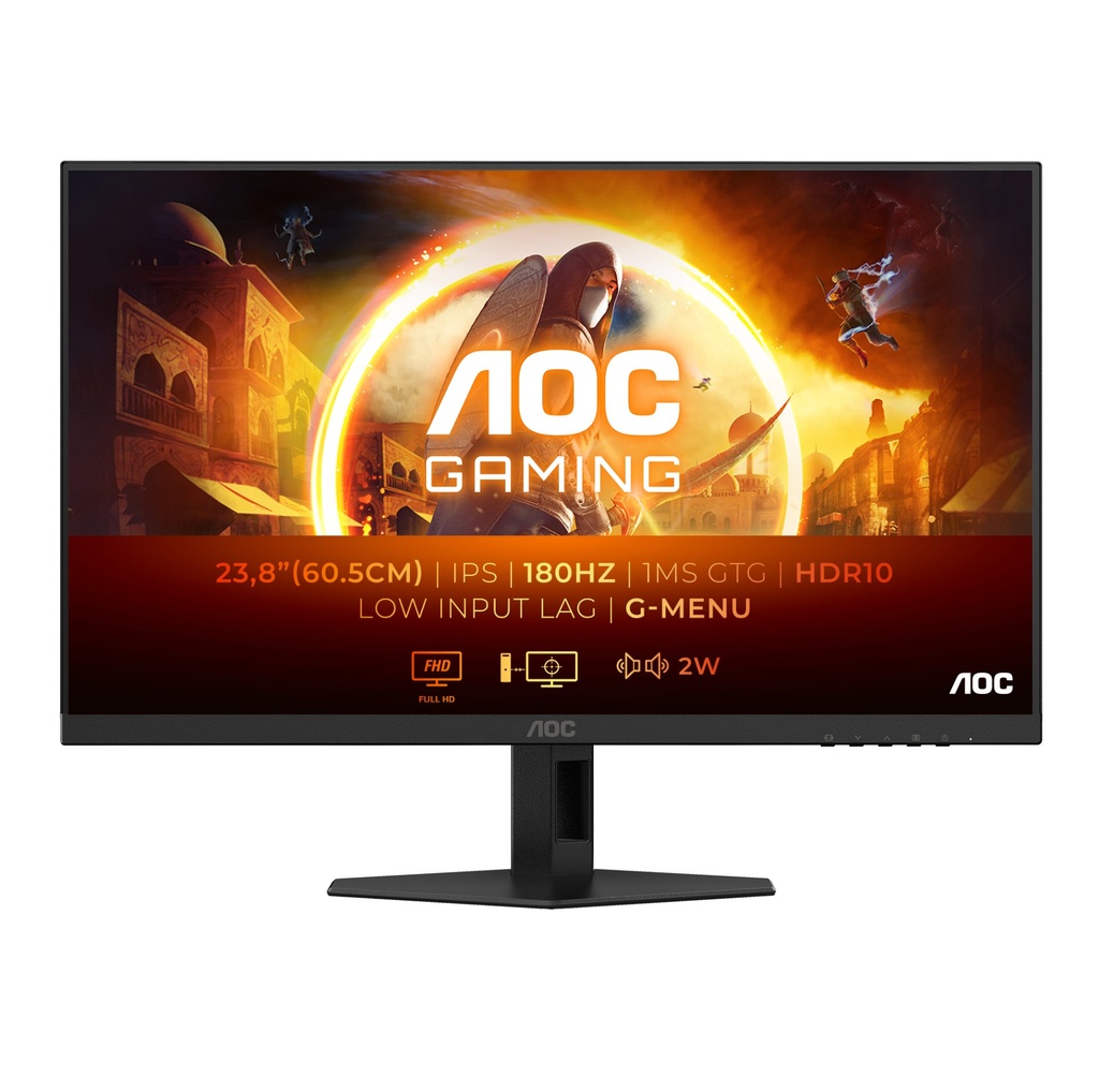 [24G4XE] AOC 24G4XE computer monitor 60.5 cm (23.8") 1920 x 1080 pixels Full HD LCD Black, Grey