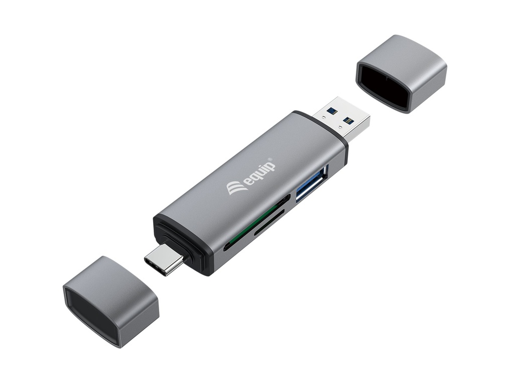 [245460] Equip Card Reader with USB 3.0 Hub, OTG