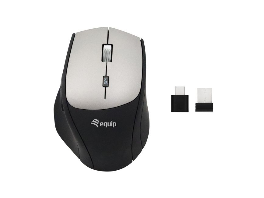 [245115] Equip 245115 Wireless Mouse with Dual Connect Adapter (USB-C+A)
