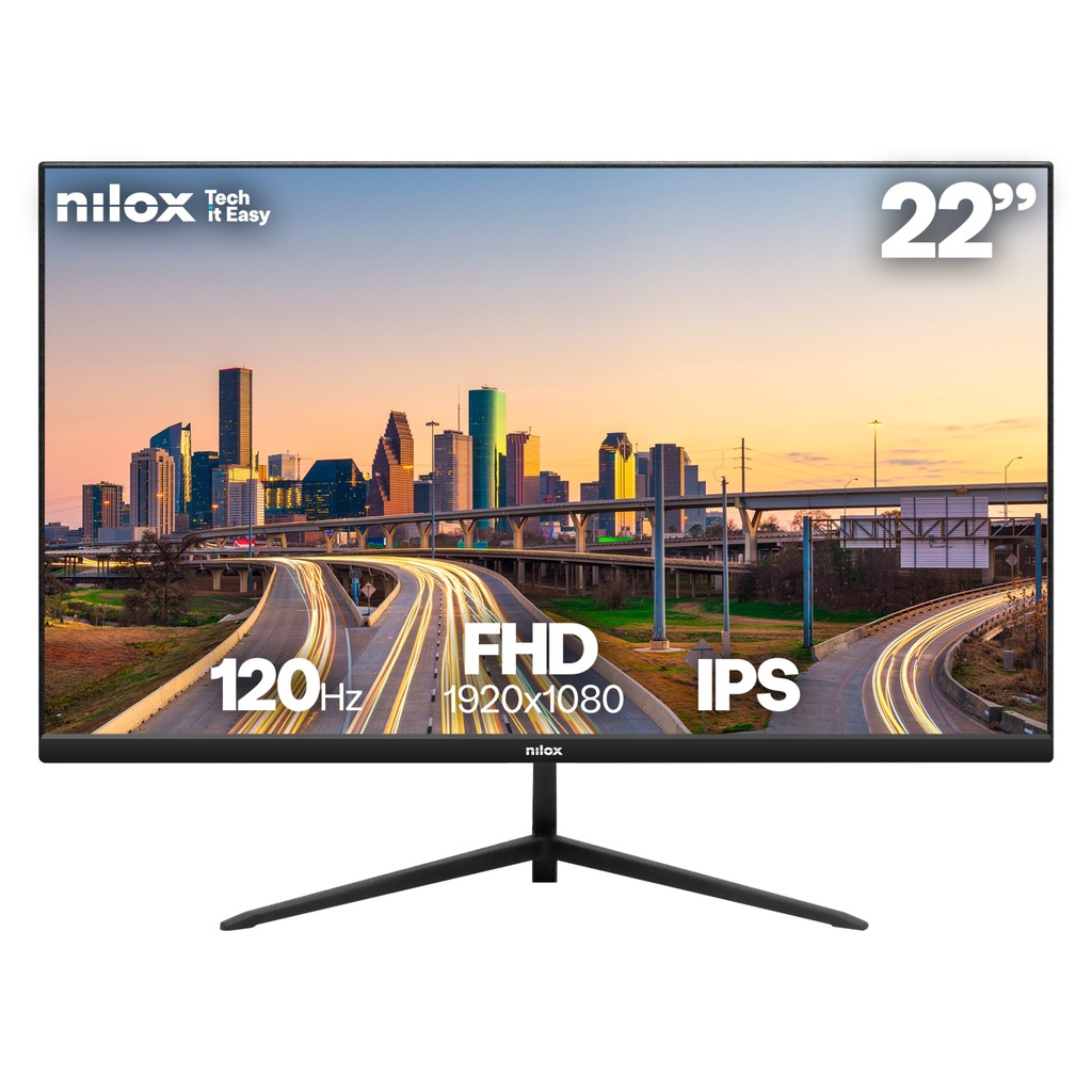 [NXM22FHD1202] Nilox MONITOR 22 IPS 120 HZ VGA HDMI computer monitor 54.6 cm (21.5") 1920 x 1080 pixels Full HD LCD Black
