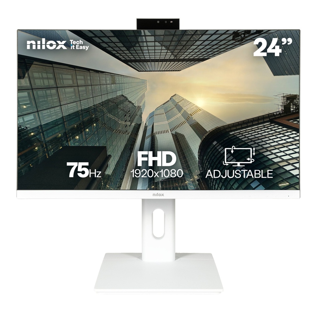 [NXM24REGWEB01W] Nilox NXM24REGWEB01W computer monitor 60.5 cm (23.8") 1920 x 1080 pixels Full HD LED White