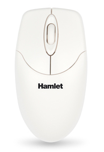 HAMLET USB OPTIC MOUSE 1000DPI WHIT