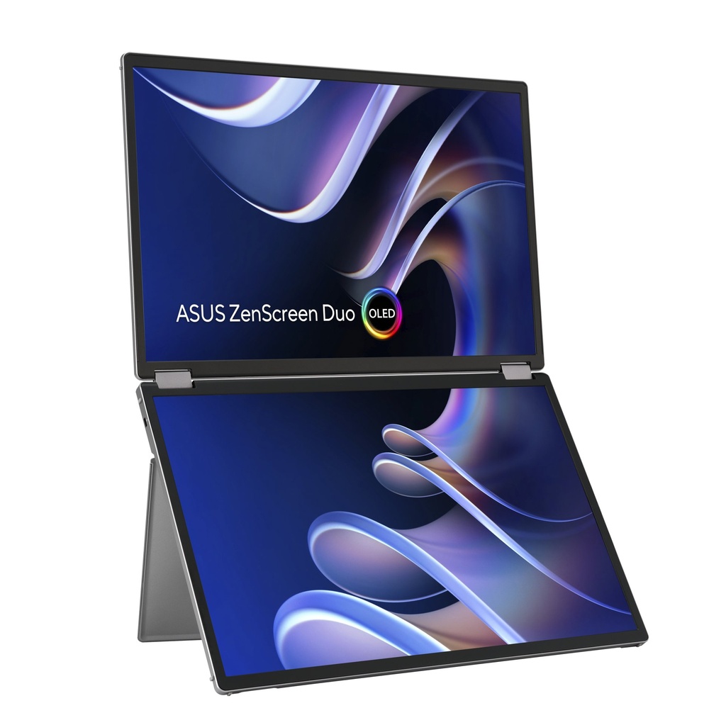 [90LM0AKV-B01N70] ASUS ZenScreen Duo OLED MQ149CD computer monitor 35.6 cm (14") 1920 x 1200 pixels WUXGA Silver