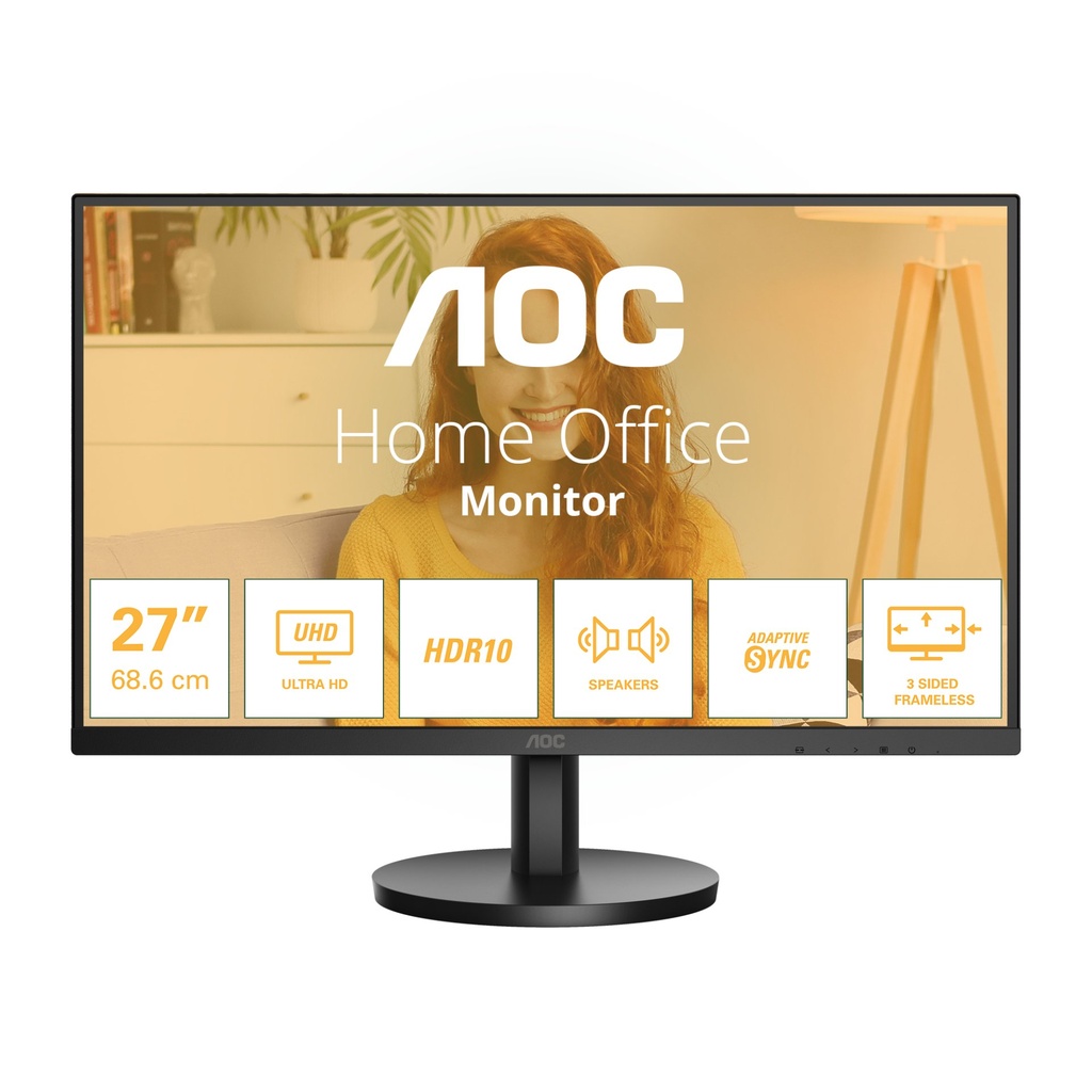 [U27B3A] AOC B3 U27B3A computer monitor 68.6 cm (27") 3840 x 2160 pixels 4K Ultra HD LCD Black