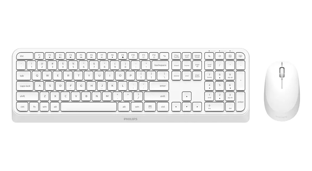 Philips 3000 series SPT6307W/34 keyboard Mouse included Universal RF Wireless QWERTY English White