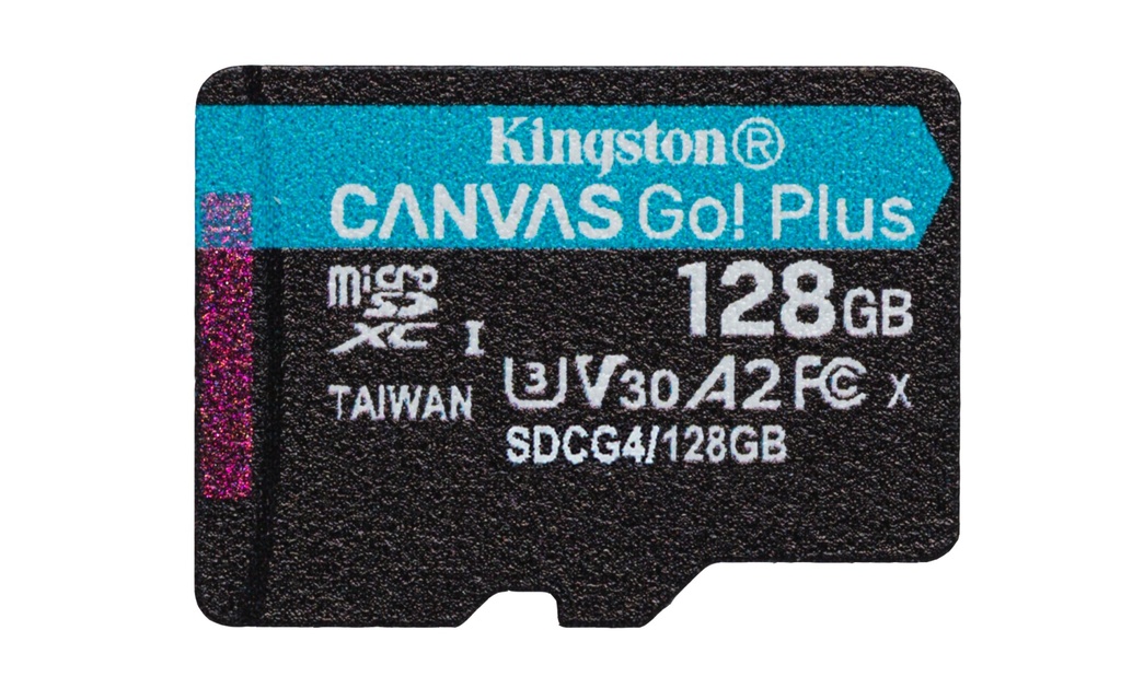 [SDCG4/128GBSP] Kingston Technology 128GB microSDXC Canvas Go Plus Gen4 200R A2 U3 Single Pack w/o ADP