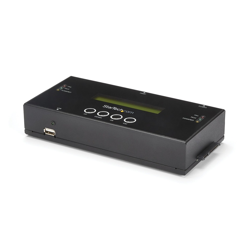 [SATSASDUPE11] StarTech.com 1:1 Standalone Hard Drive Duplicator and Eraser, SAS and SATA HDD/SSD Cloner/Copier, Hard Drive Duplicator and Sanitizer, LCD Display, TAA Compliant