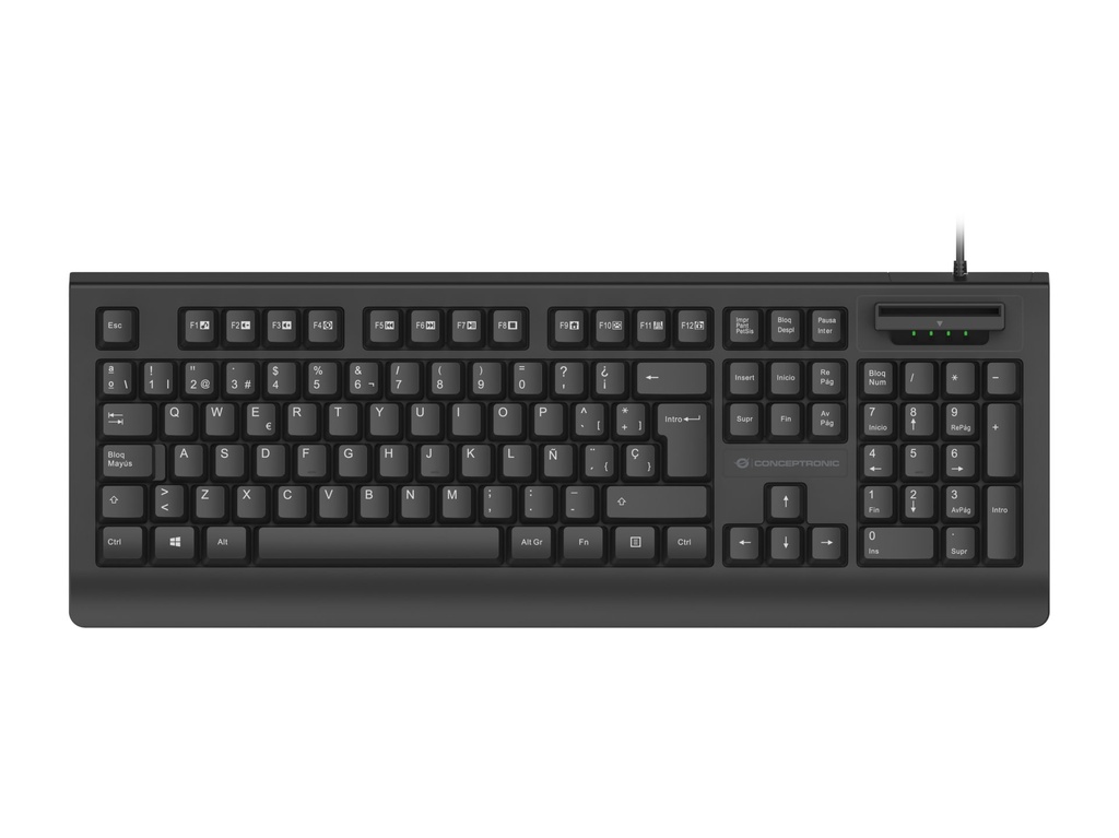 [KAYNE01IT] Conceptronic KAYNE01IT USB Keyboard with Smart ID Card Reader, Italian layout