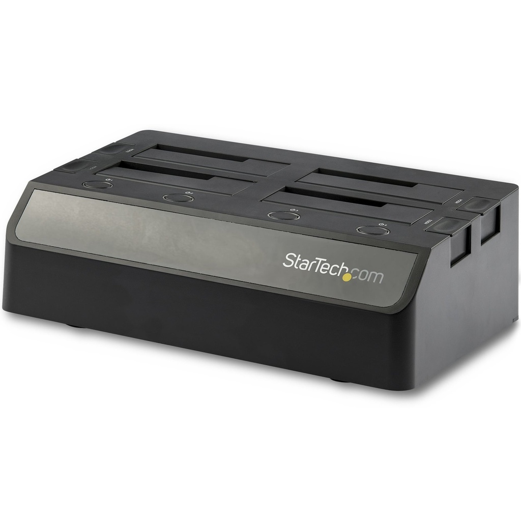 [SDOCK4U313] StarTech.com 4-Bay USB to SATA Hard Drive Docking Station, USB 10Gbps, External 2.5" & 3.5" SSD / HDD Dock, SATA III, Hot-Swap Hard Drive Bay, Top-Loading