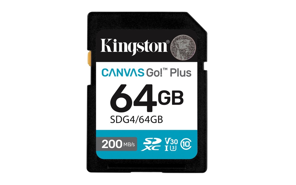 [SDG4/64GB] Kingston Technology Canvas Go! Plus 64GB SDXC Canvas Go Plus Gen4 200MB/s C10 UHS-I U3 V30