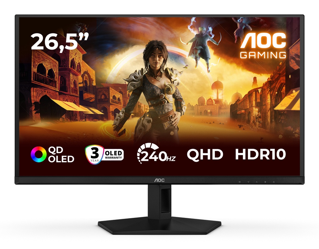 [Q27G41ZDF] AOC G4 Q27G41ZDF computer monitor 67.3 cm (26.5") 2560 x 1440 pixels Quad HD QD-OLED Black, Red