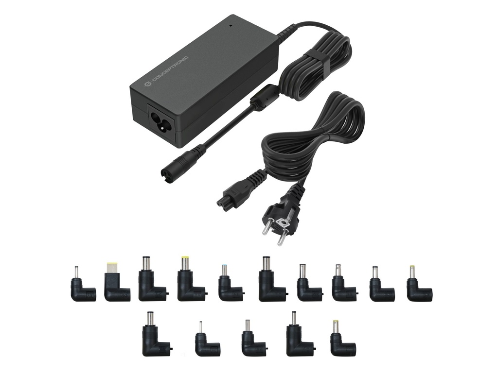 [OZUL08B15] Conceptronic OZUL08B15 90W Universal Laptop Charger, 15 Charging Tips incl.