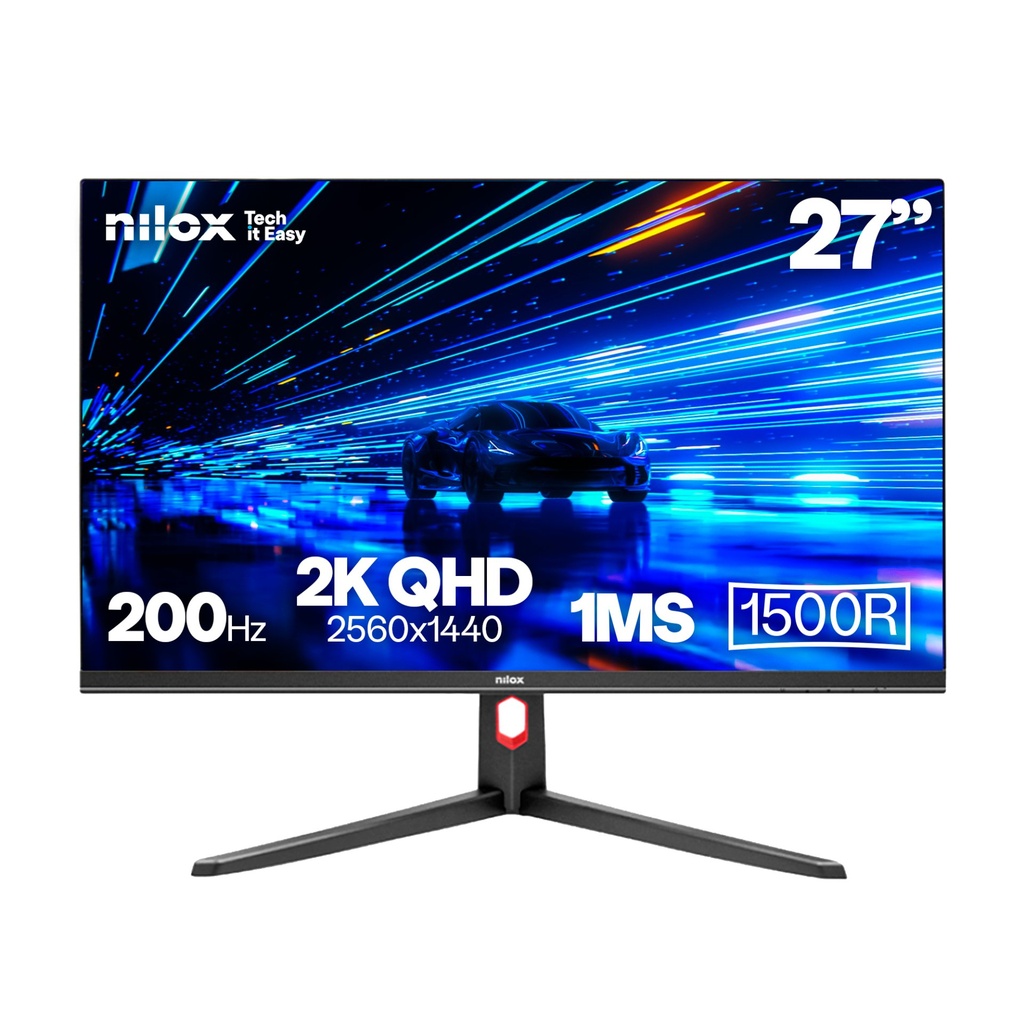 [NXM27CV2K2001] Nilox MONITOR 27 CURVO 200HZ 2K HDMI DP computer monitor 68.6 cm (27") 2560 x 1440 pixels LCD Black