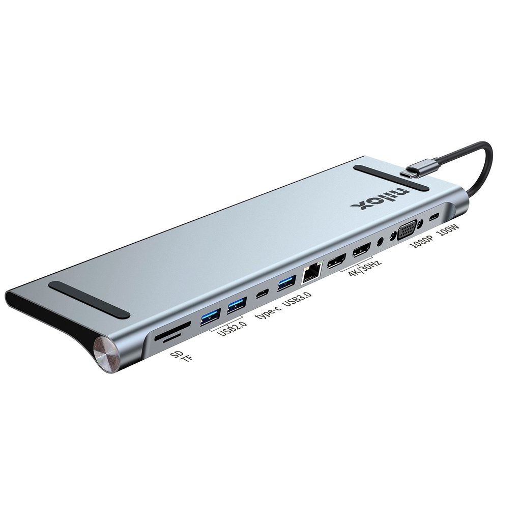 [NXDSUSBC07] Nilox NXDSUSBC07 laptop dock/port replicator Docking Grey