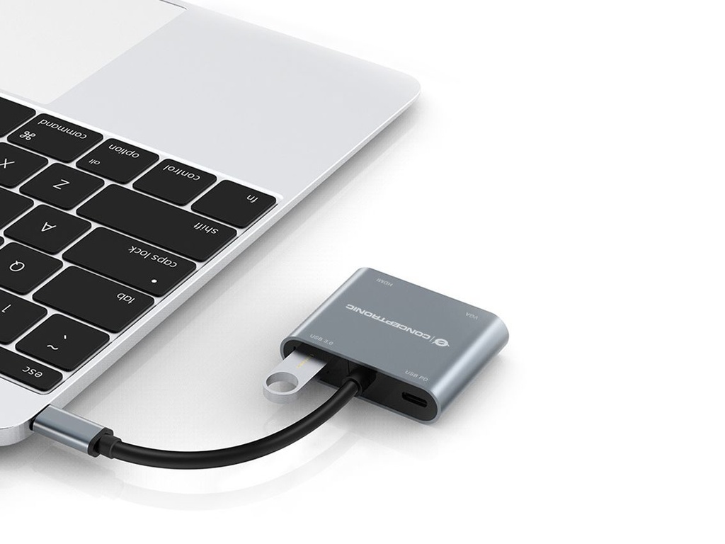 [DONN16G] Conceptronic DONN16G Wired USB 3.2 Gen 1 (3.1 Gen 1) Type-C Grey