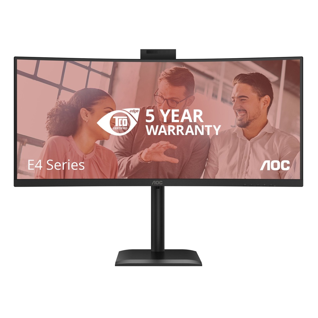 [CU34E4CW] AOC E4 CU34E4CW computer monitor 86.4 cm (34") 3440 x 1440 pixels UltraWide Quad HD LED Black