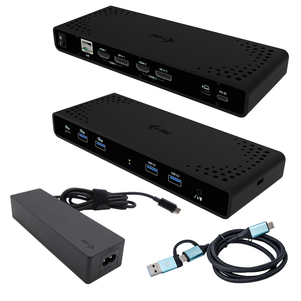 [CADUA4KDOCKPDB100] i-tec Universal Dual 4K Display Docking Station + Power Delivery 85W