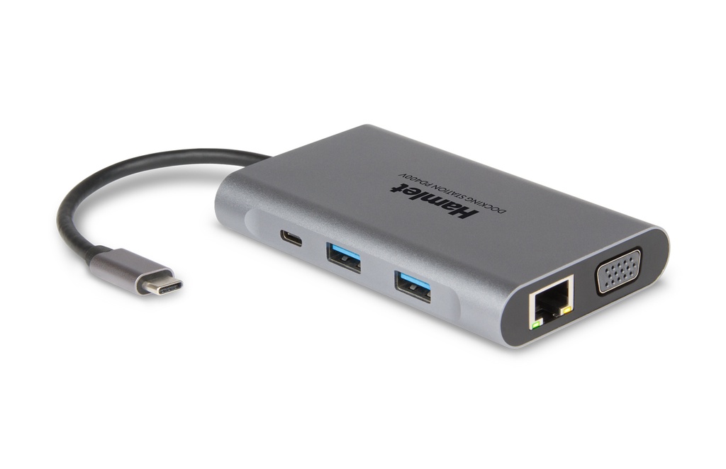 HAMLET DOCK USB-C 3USB-LAN-HDMI-VGA