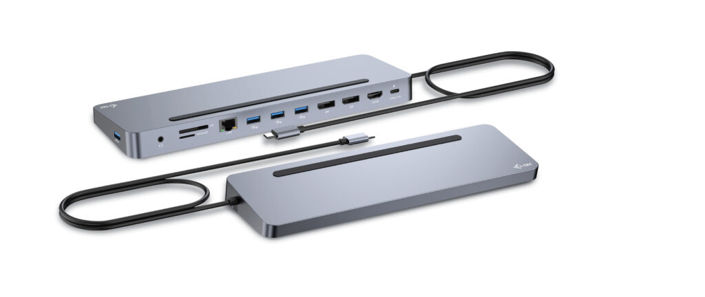 [C31FLAT2PDPRO] i-tec USB-C Metal Ergonomic 3x 4K Display Docking Station + Power Delivery 100 W