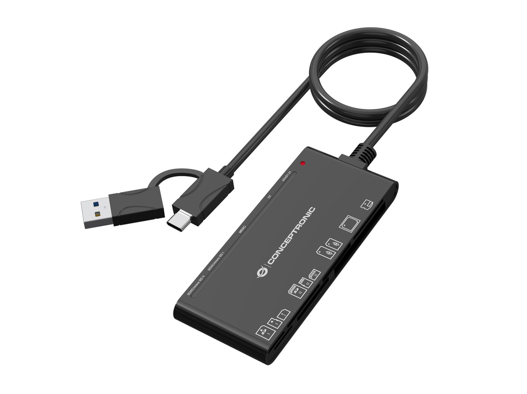 [BIAN10B] Conceptronic BIAN10B 7-in-1 Card Reader USB 3.0, SD x 2, MicroSD x 2, MS, CF, xD