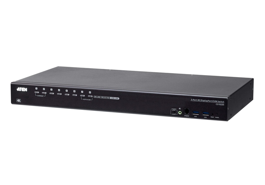 [CS19208-AT-G] ATEN 8-Port USB 3.0 4K DisplayPort KVM Switch