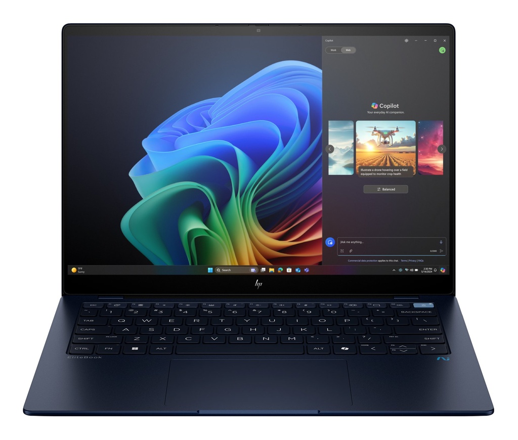 [A26TLEA#ABZ] HP EliteBook Ultra G1q AI PC Copilot+ PC Qualcomm Snapdragon X1E-78-100 Laptop 35.6 cm (14") Touchscreen 2.2K 16 GB LPDDR5x-SDRAM 1 TB SSD Wi-Fi 6E (802.11ax) Windows 11 Pro Blue