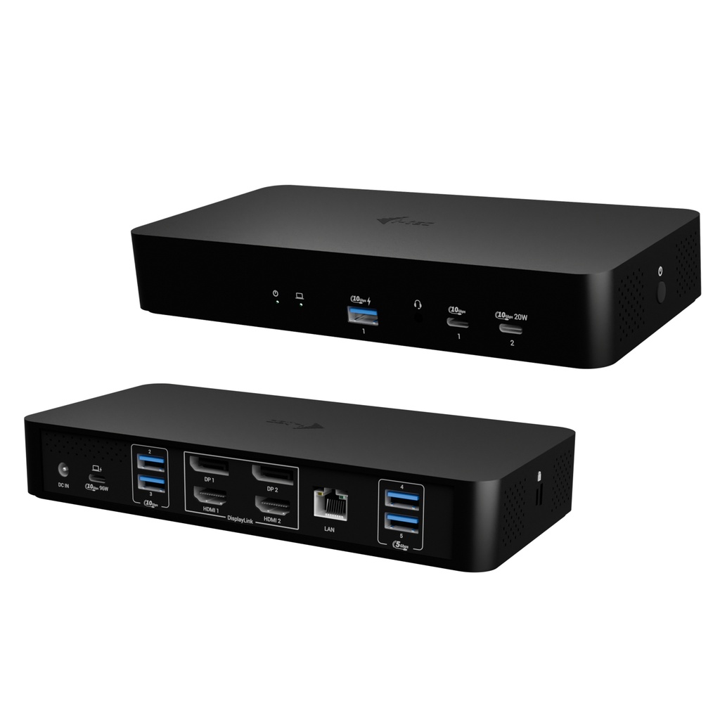 [CAINTGDUAL4KDOCPDIT] i-tec Universal Intelligent Dual Display Docking Station + Power Delivery 100W