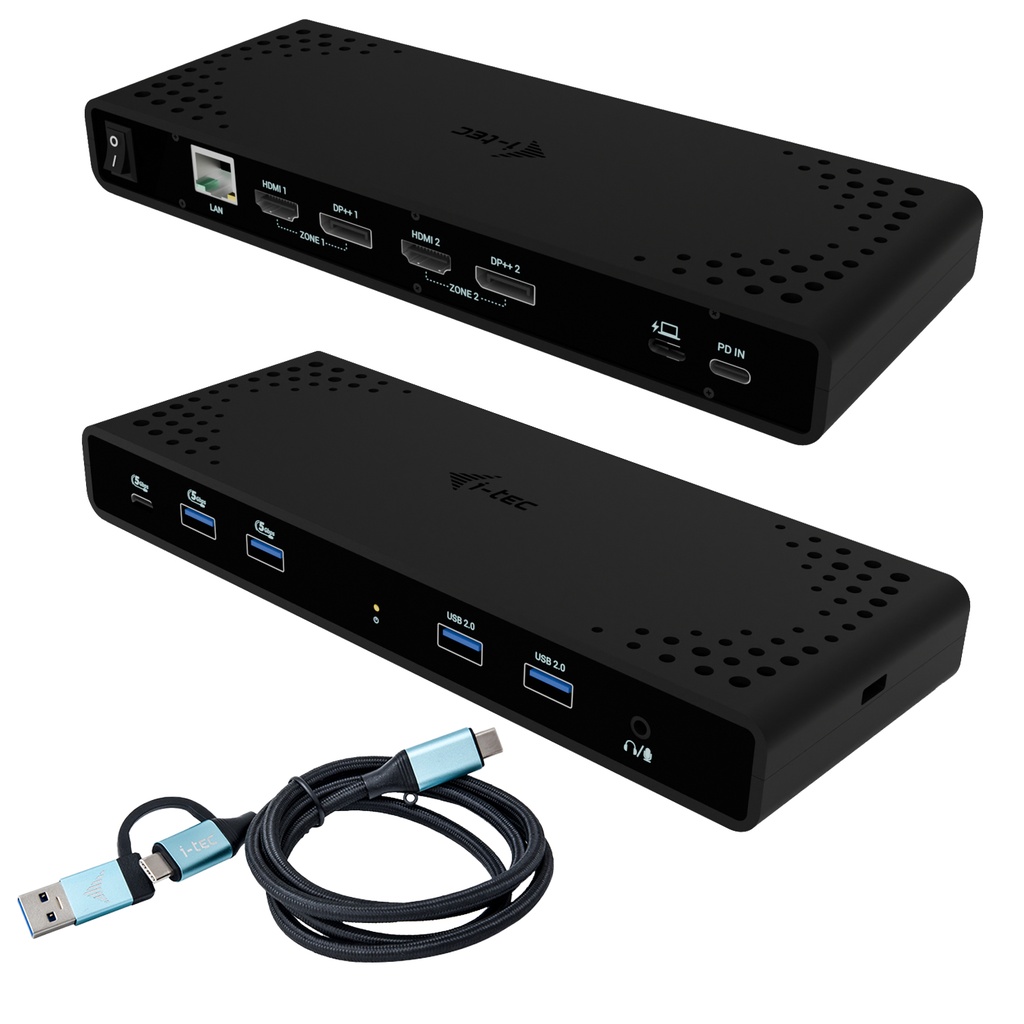 [CADUA4KDOCKPDB] i-tec Universal Dual 4K Display Docking Station + Power Delivery 85W