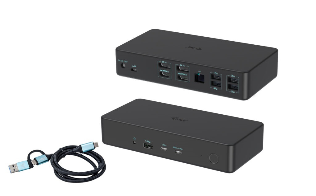 [CADUAL4KDOCKPD2IT] i-tec USB 3.0 / USB-C / Thunderbolt 3 Professional Dual 4K Display Docking Station Generation 2 + Power Delivery 100W