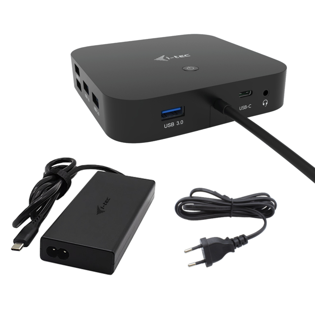[C31TRI4KDPDPRO100] i-tec USB-C HDMI Dual DP Docking Station with Power Delivery 100 W + Universal Charger 100 W