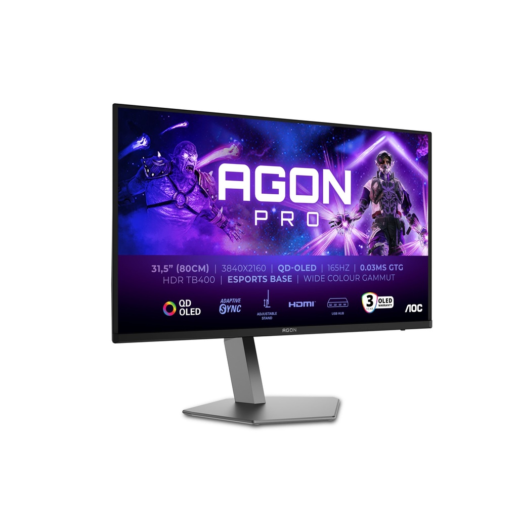 [AG326UD] AOC AGON PRO AG326UD computer monitor 80 cm (31.5") 3840 x 2160 pixels 4K Ultra HD QD-OLED Black