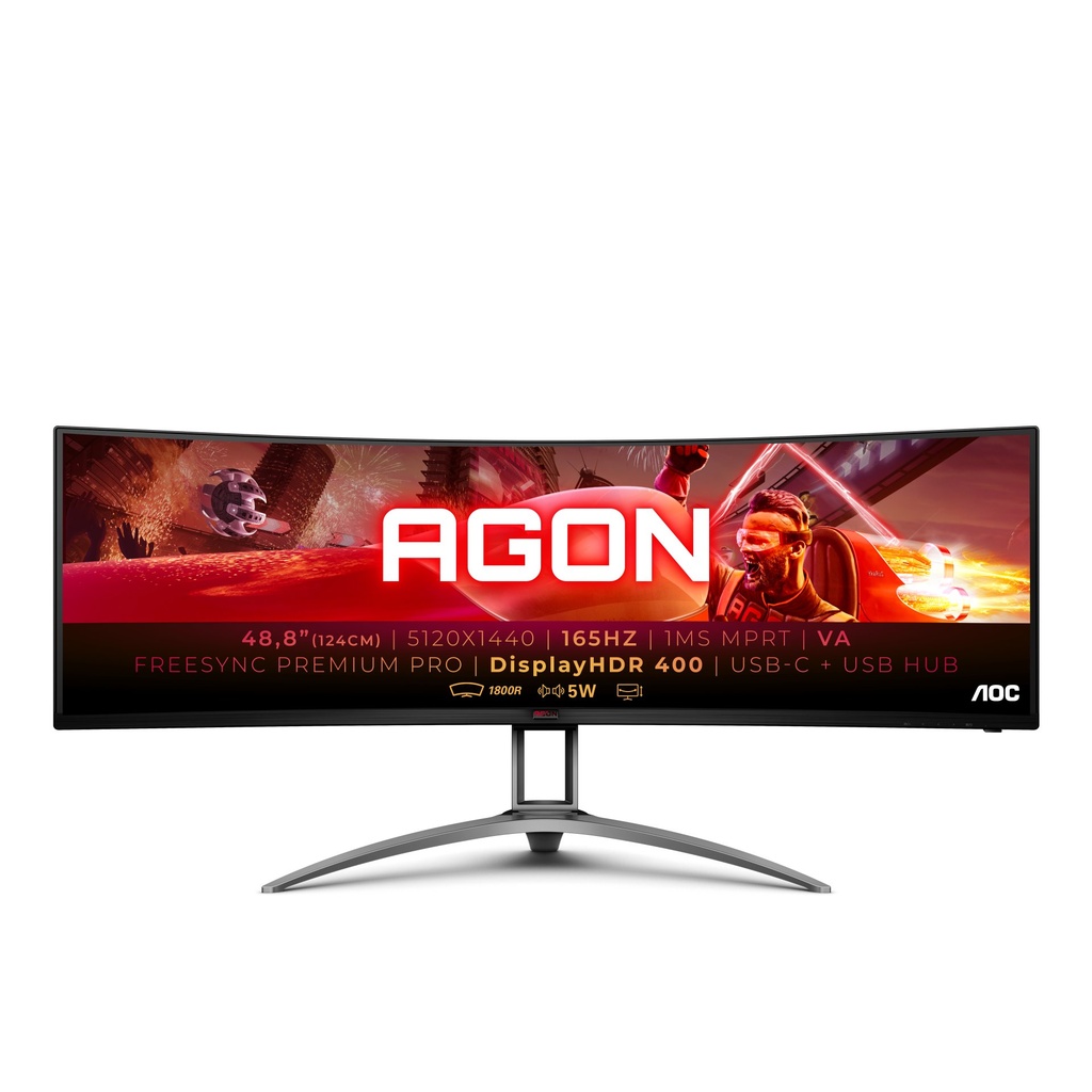 [AG493UCX2] AOC B2 AG493UCX2 computer monitor 124 cm (48.8") 5120 x 1440 pixels Quad HD LED Black