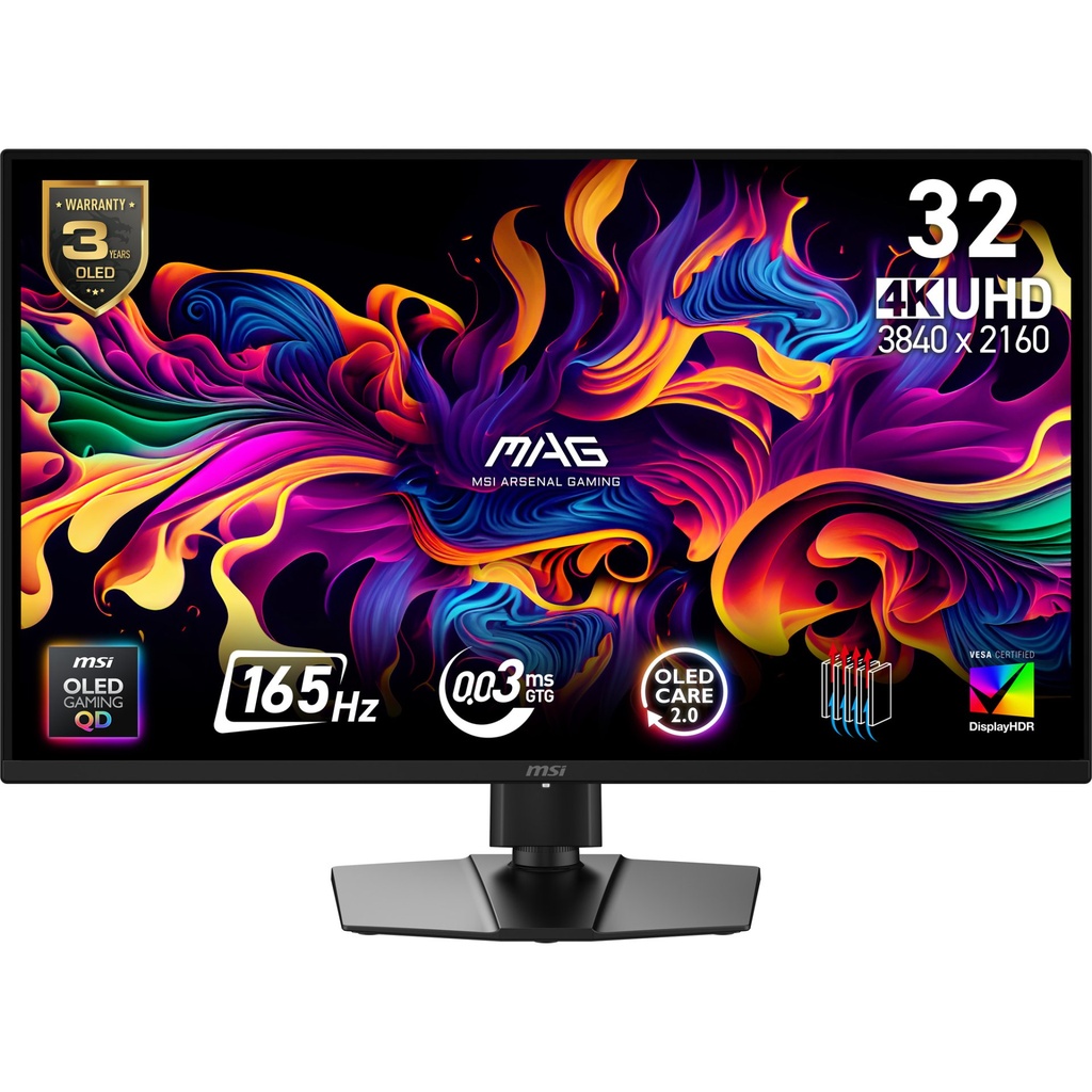 [9S6-3DD29A-042] MSI MAG 322UP QD-OLED E16 computer monitor 80 cm (31.5") 3840 x 2160 pixels 4K Ultra HD Black