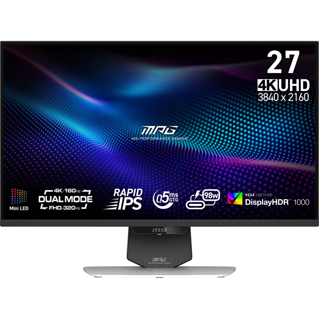 [9S6-3CF09H-020] MSI MPG 274URDFW E16M computer monitor 68.6 cm (27") 3840 x 2160 pixels 4K Ultra HD LED Black, White