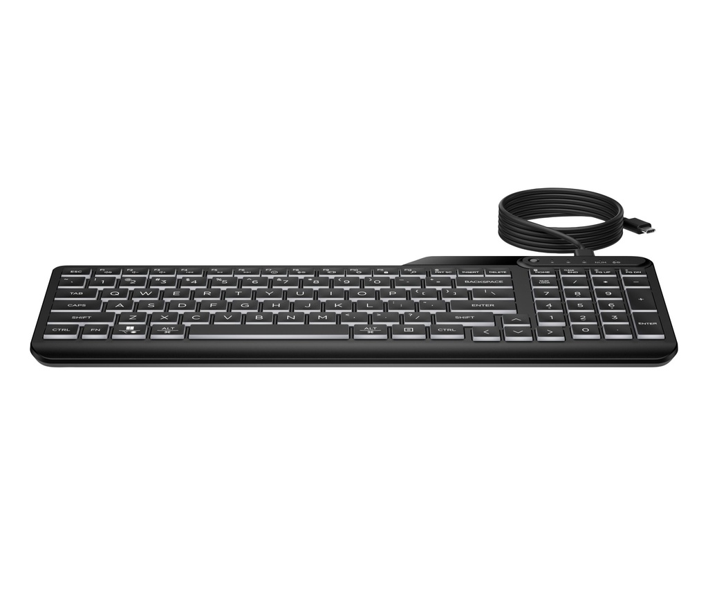 HP 400 BACKLIT WIRED KBD ASH WIRED